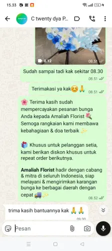 Testimonial Standing Flower bukittinggi